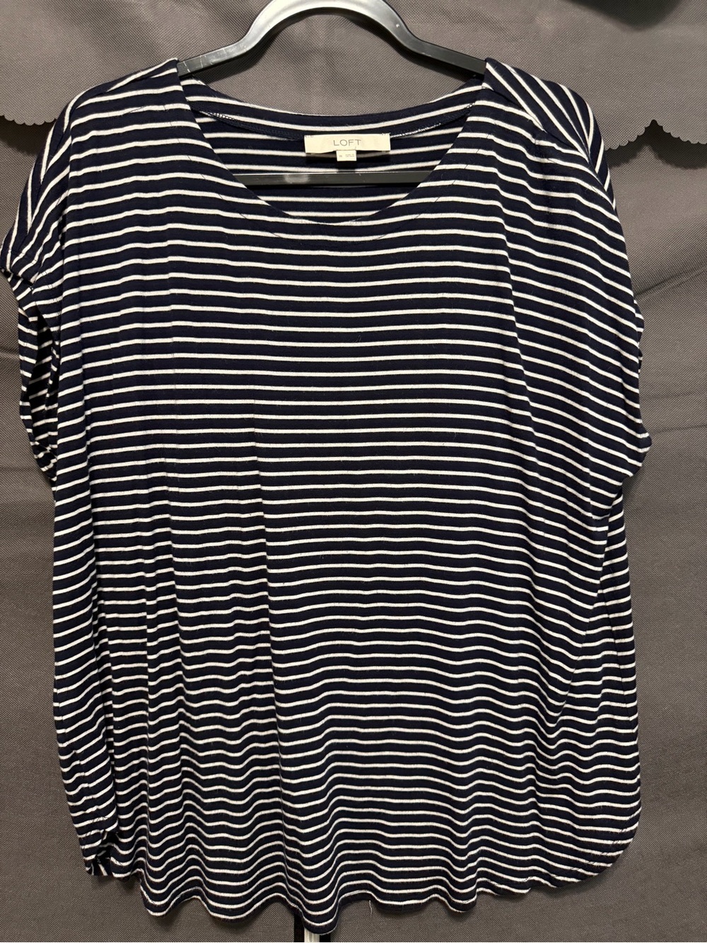Navy Striped Loft Jersey Top